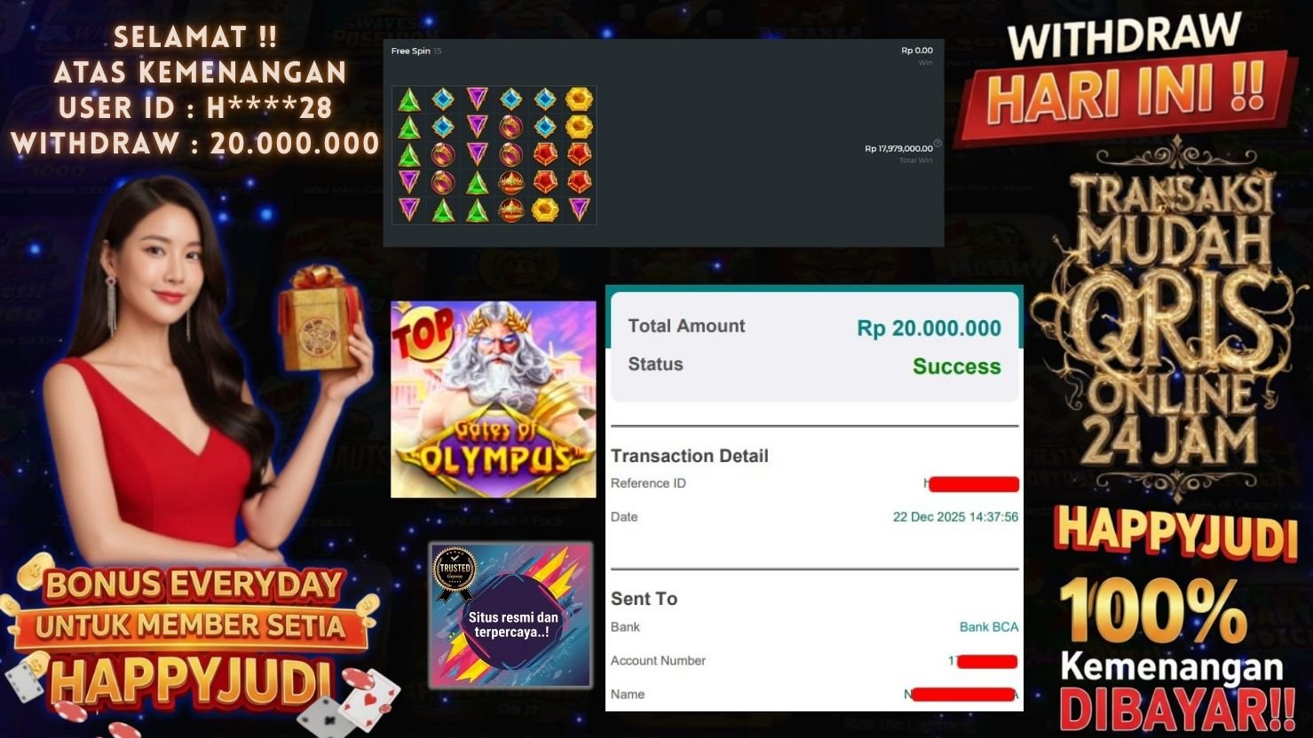 HAPPYJUDI JACKPOT SLOT GATES OF OLYMPUS